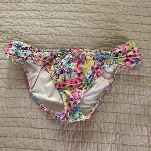 Ruched side bikini bottom